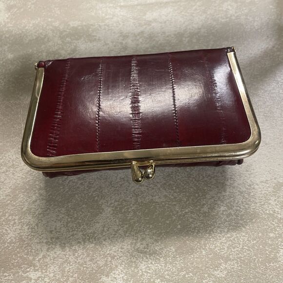 Étui à Rouge à Lèvres En Peau D'anguille Beige - Vintage Et Mignon - Occasion